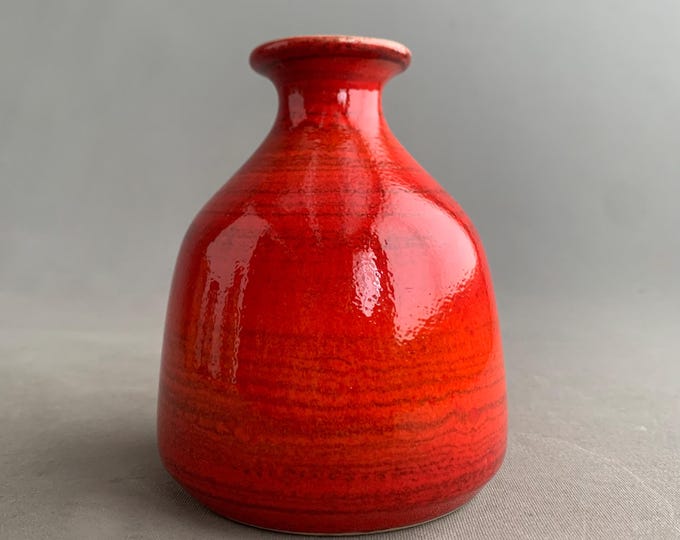 Little red West german pottery vase