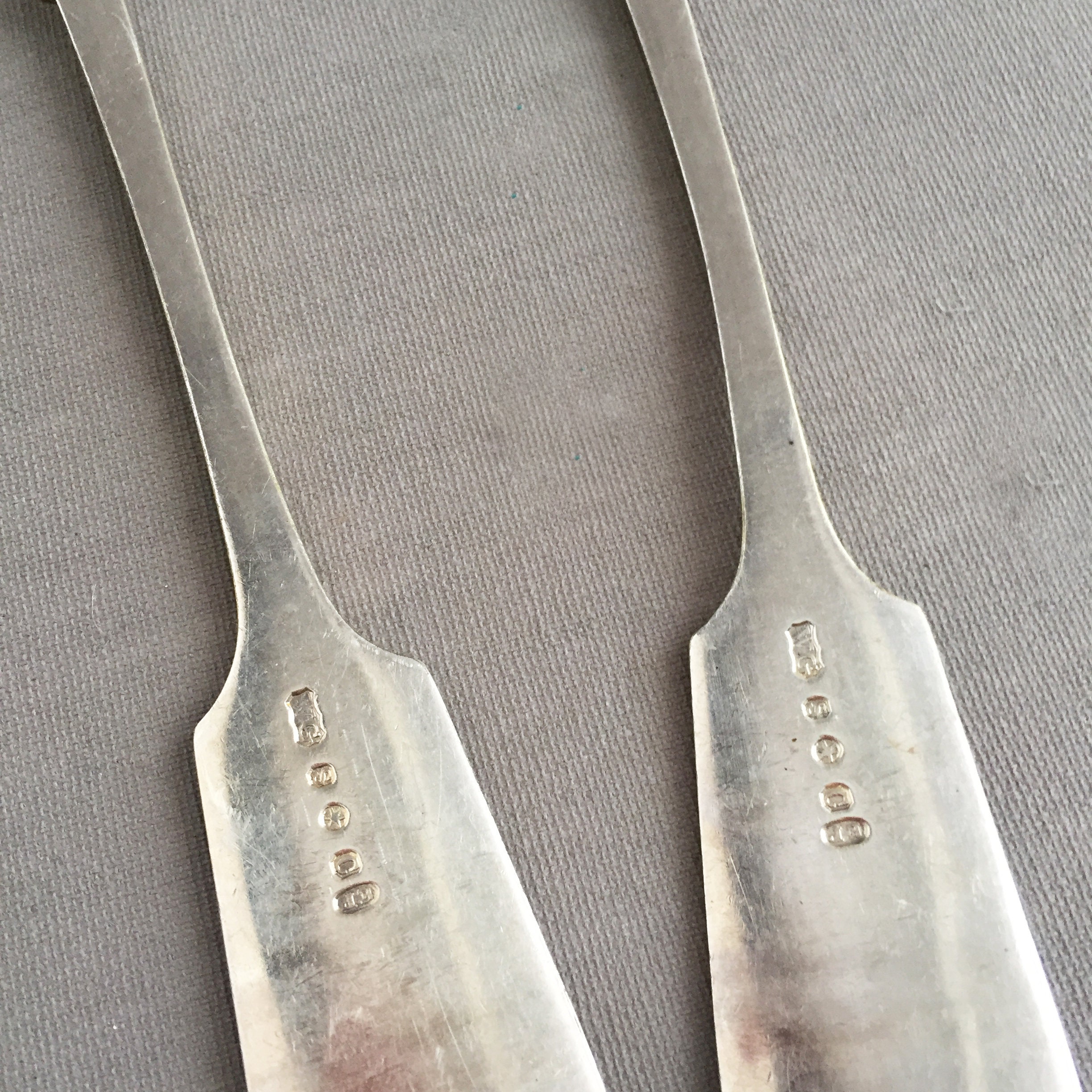 pair of large serving spoons