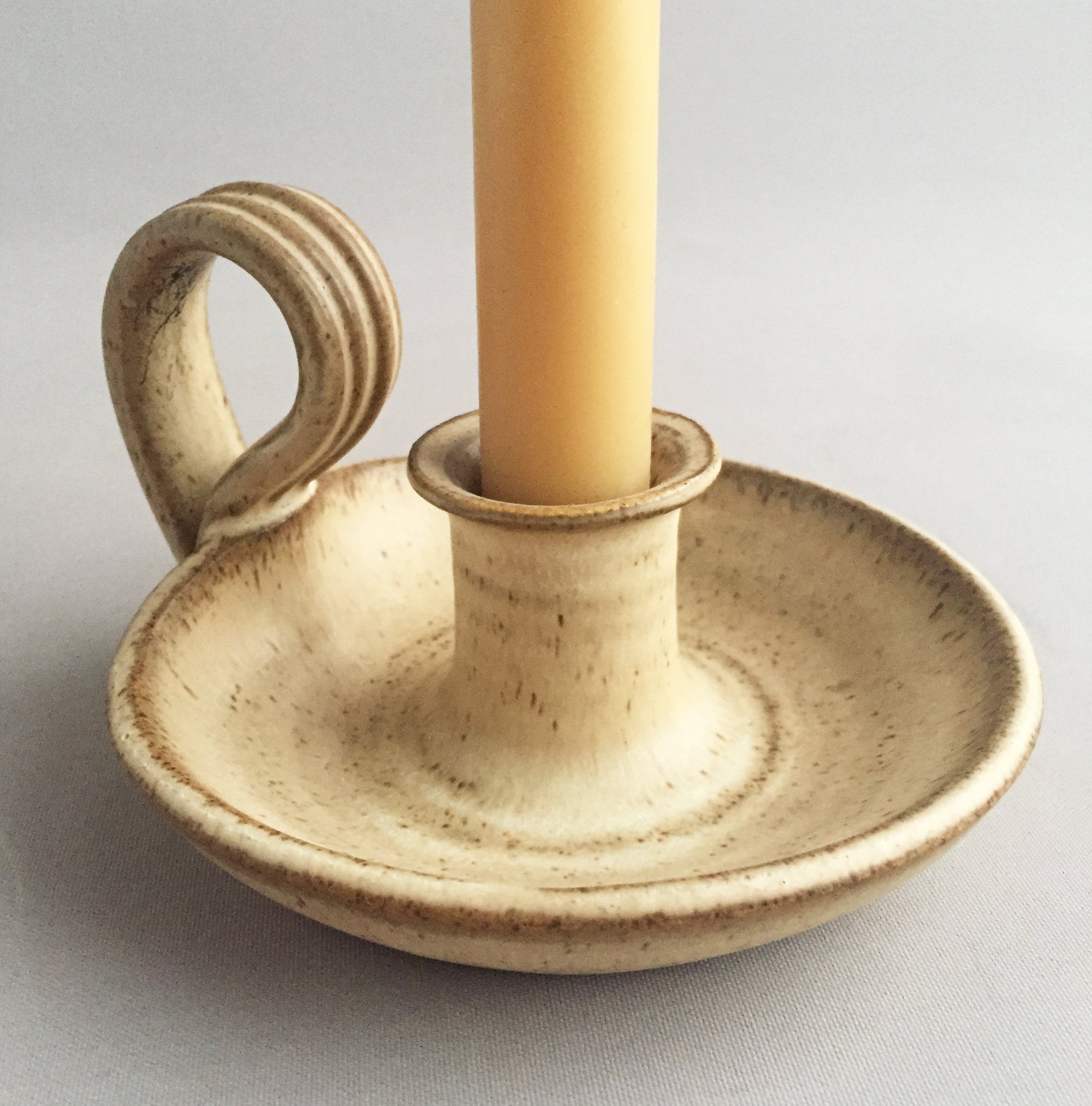 1970s ceramic candle stick holder