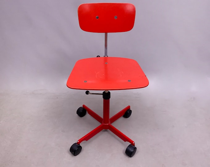 Rabami Kevi Chair Made in Denmark Red MCM Task/desk Chair by Jorgen Rasmussen. Child’s version