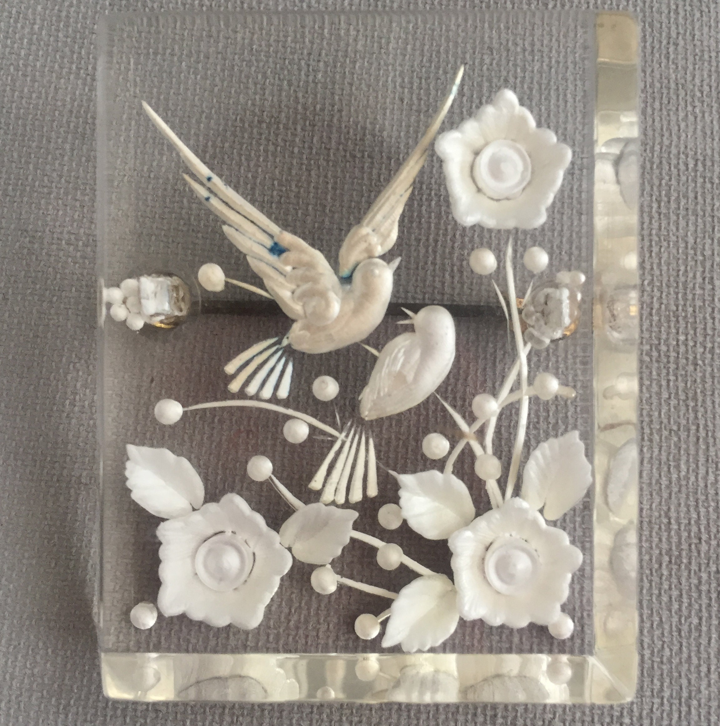 Lucite brooch