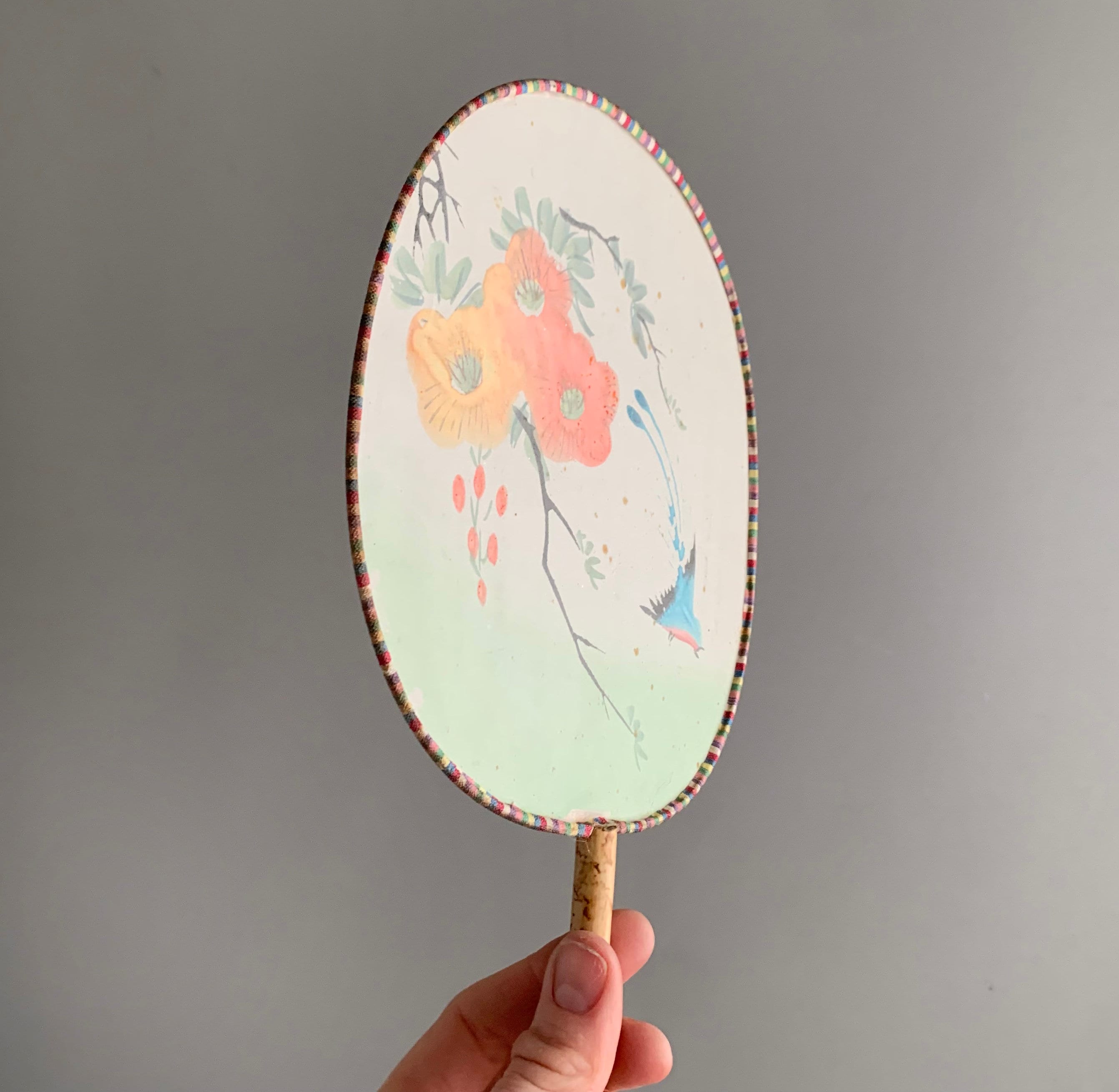 Ventaglio Bambù E Seta Ventaglio Cinese Vintage Pieghevole - In Seta E Bamboo, Con Motivi Floreali, Per Matrimoni O Feste Ventaglio Per Danza Orientale