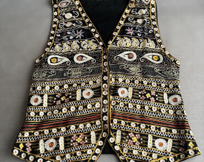 Vintage Embroidered Gilet/Waistcoat
