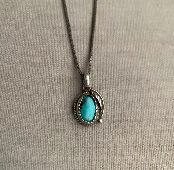 Silver 925 Navajo Turquoise Pendant - Etsy 