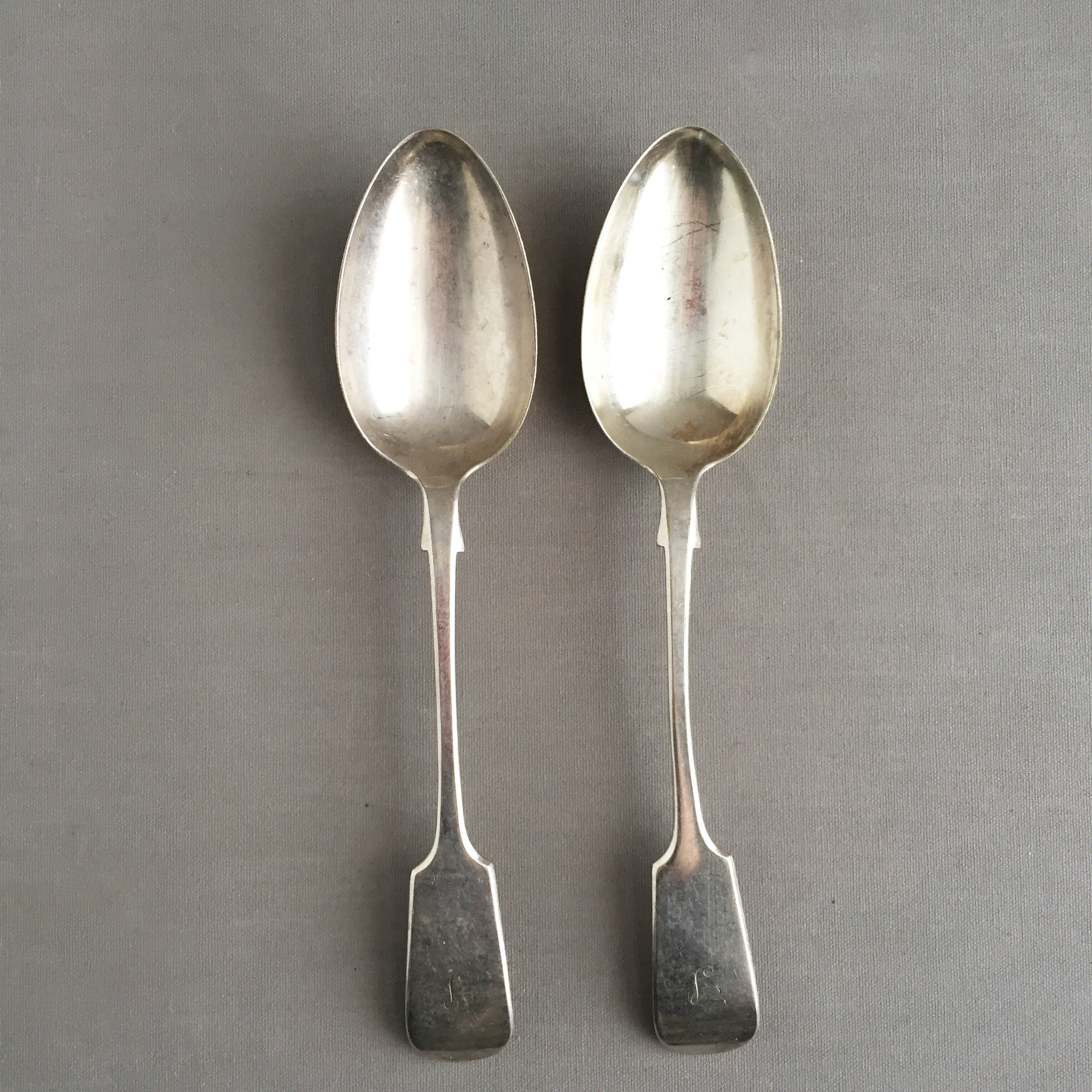 pair of large serving spoons