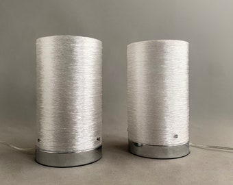 1970s spun table lamp set