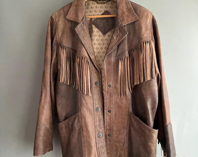 western style leather tassel jacket