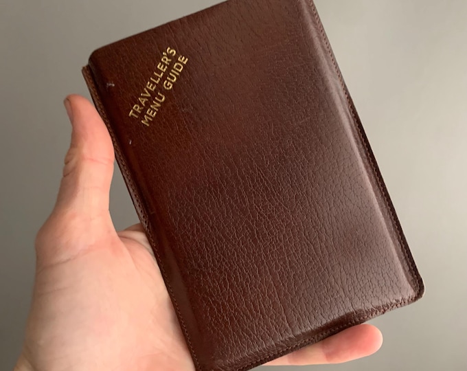 Vintage Travellers European menu pocket guide