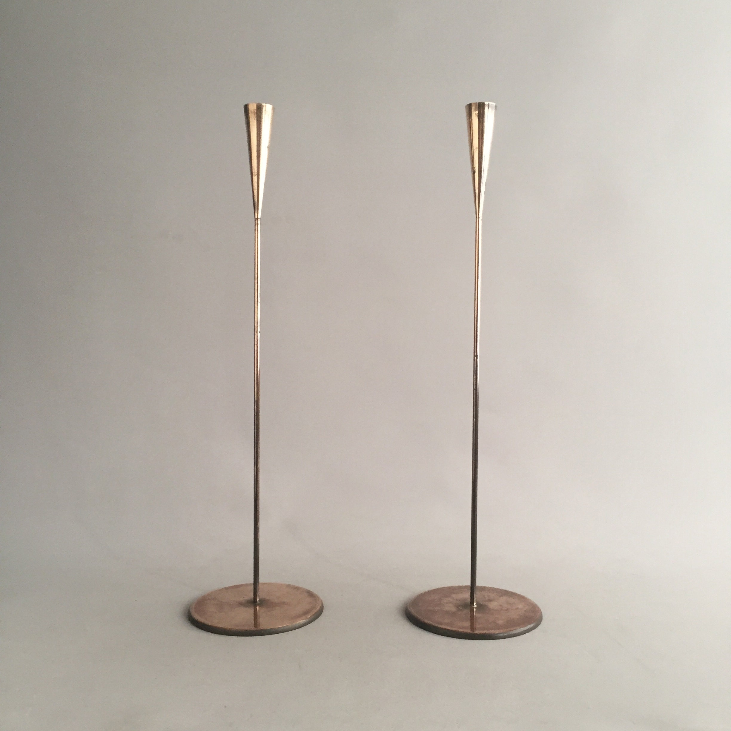 Elegant brass candle stick holders