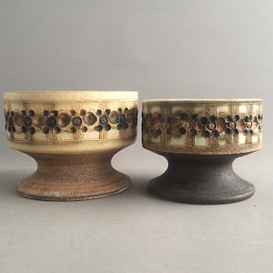 a pair of 1960s Jersey pottery plant pots