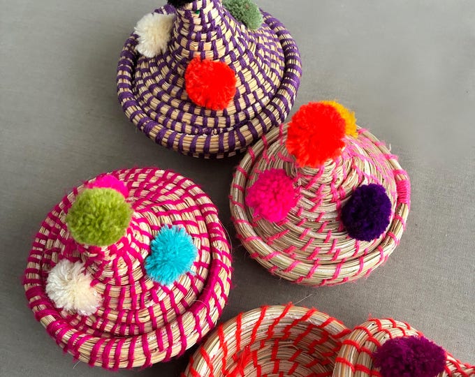 little handcrafted Moroccan Berber baskets