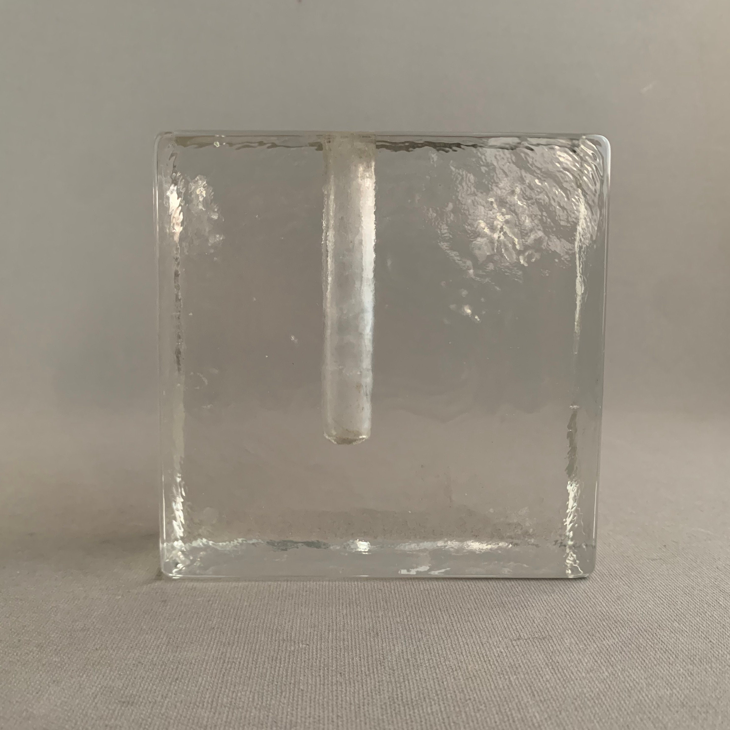 modernist glass stem vase Wiesenthalhütte 1970s