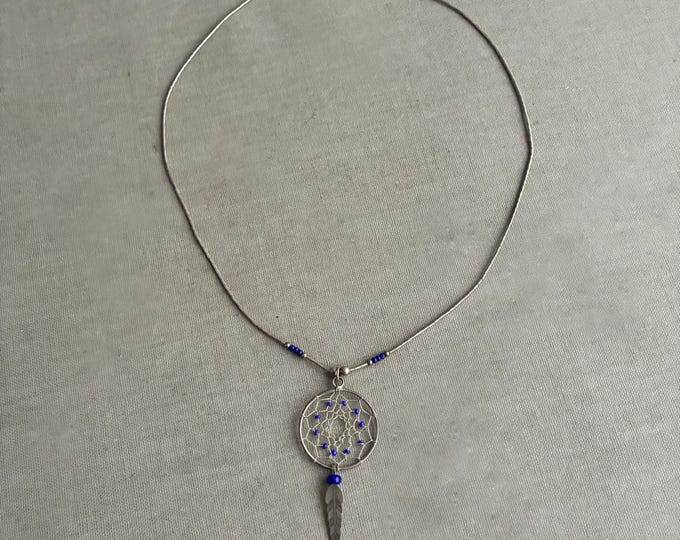 Dream catcher siver necklace  Southwestern / Native American-inspire