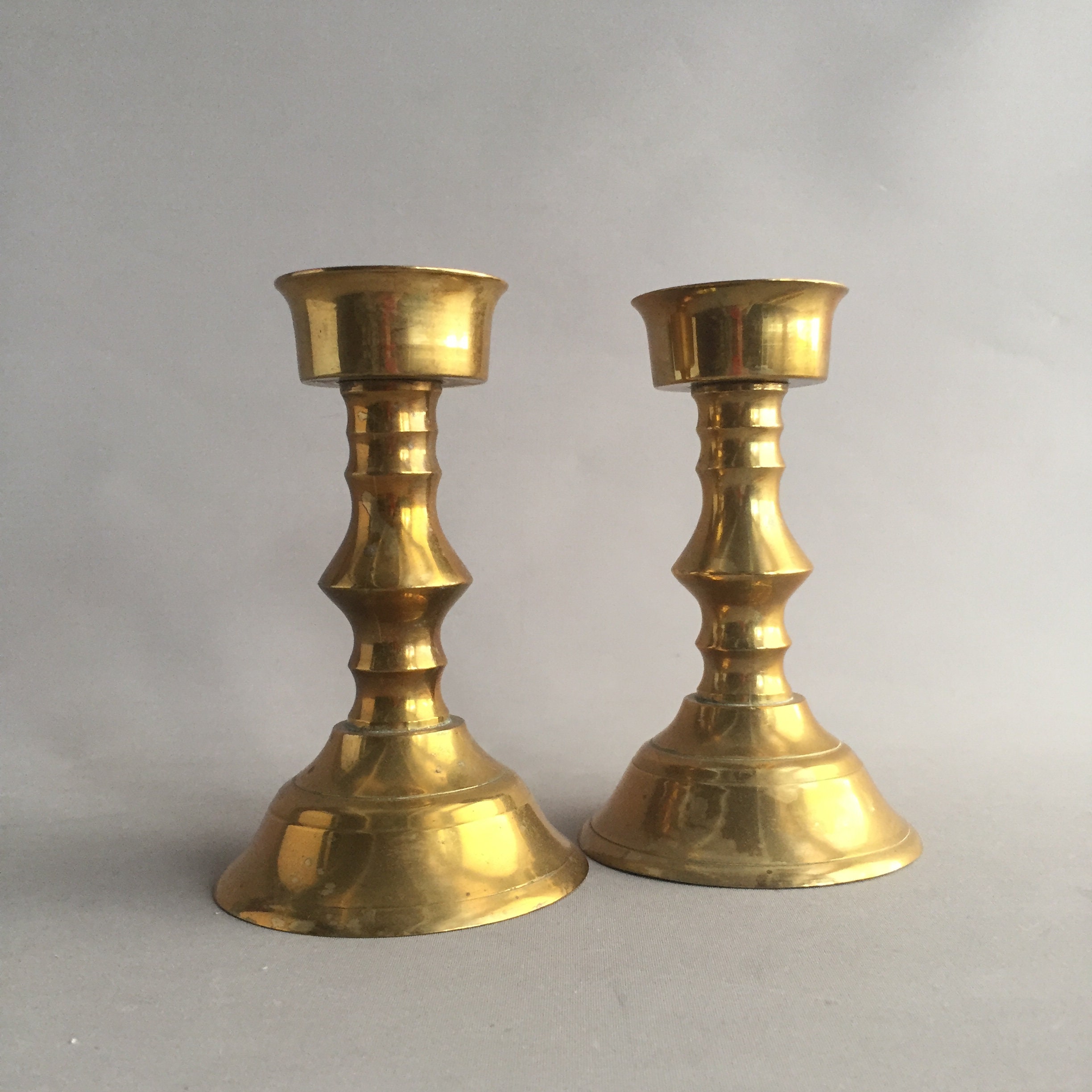 brass candle holders