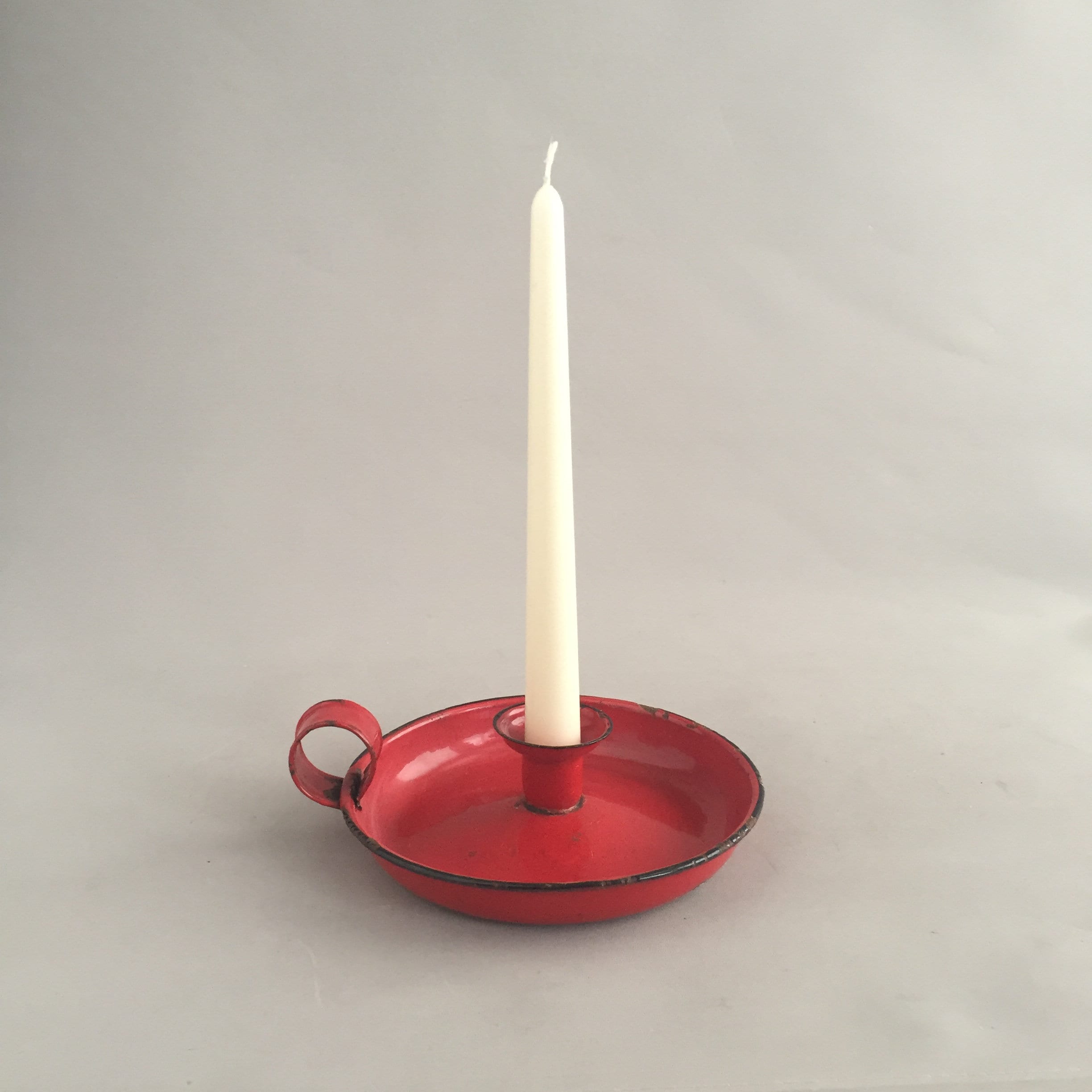 Vintage enamel candle holder