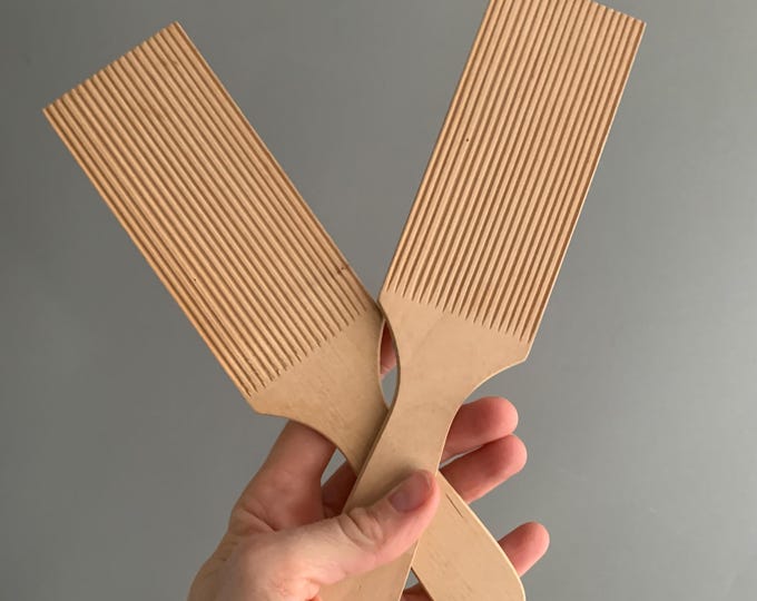 traditional wooden butter paddles