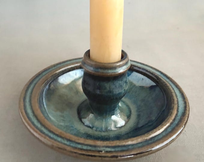 studio pottery candle stick holder