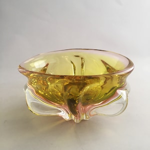 Glass Bowl by Josef Hospodka for Chribska Sklarna, 1970s