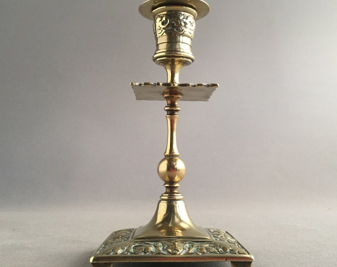 brass candlestick holder