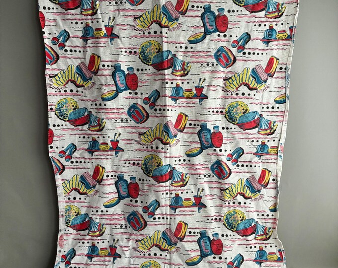 1950s vintage bathroom fabric