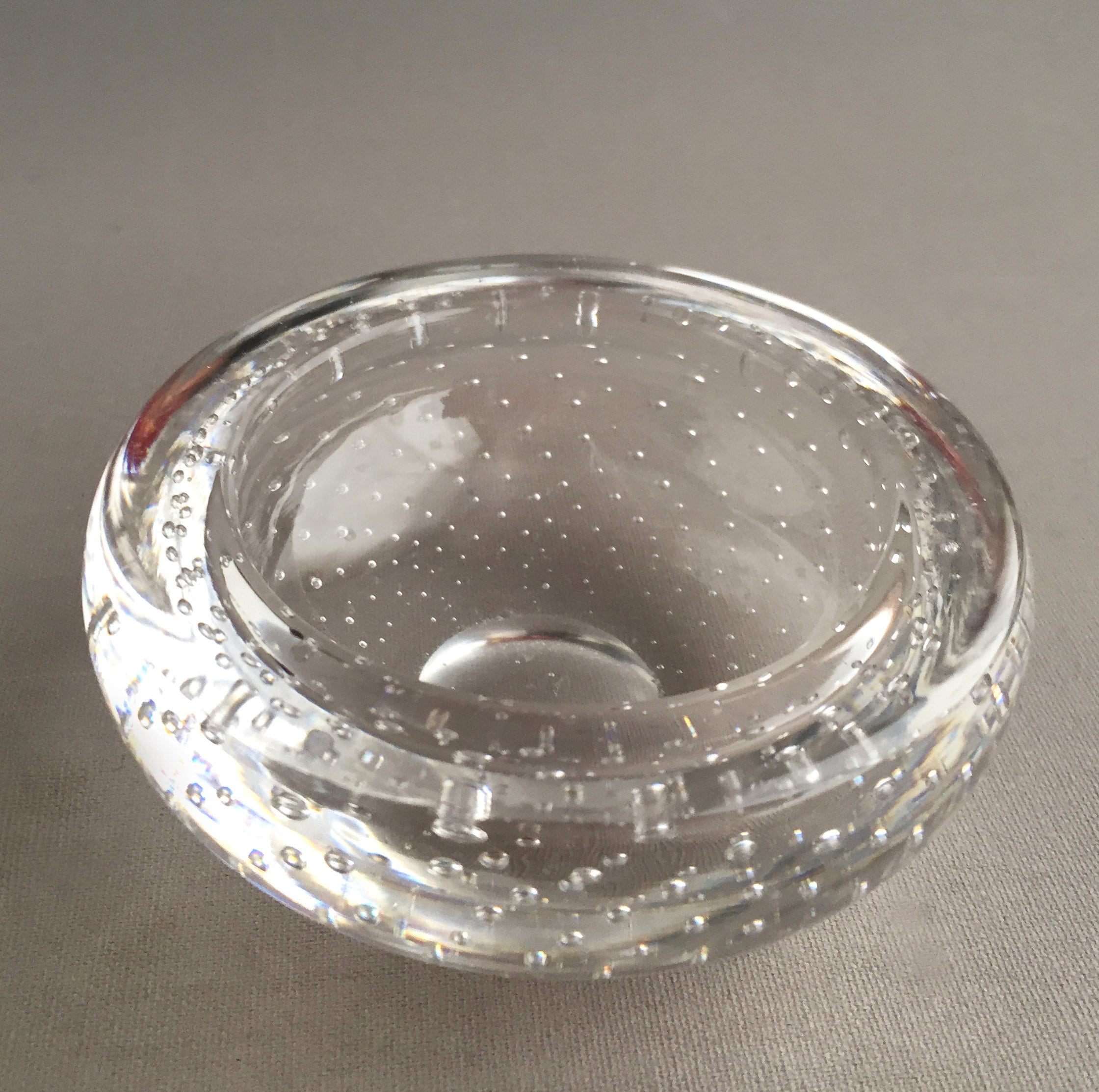 1960s murano bubble glass ashtray