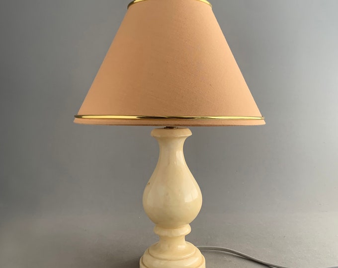 little marble table lamp and original shade