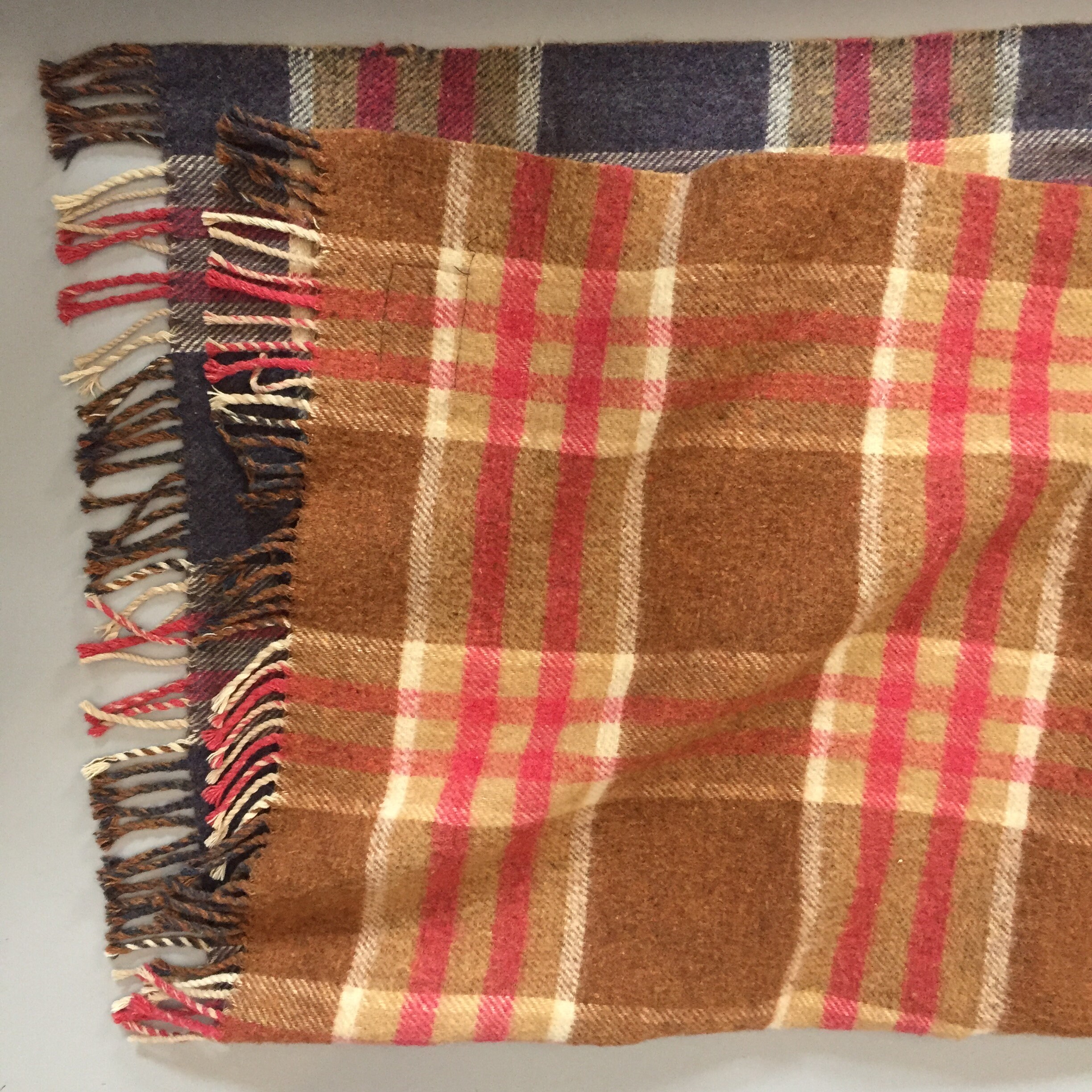 All wool British made rug / Blanket 1960s