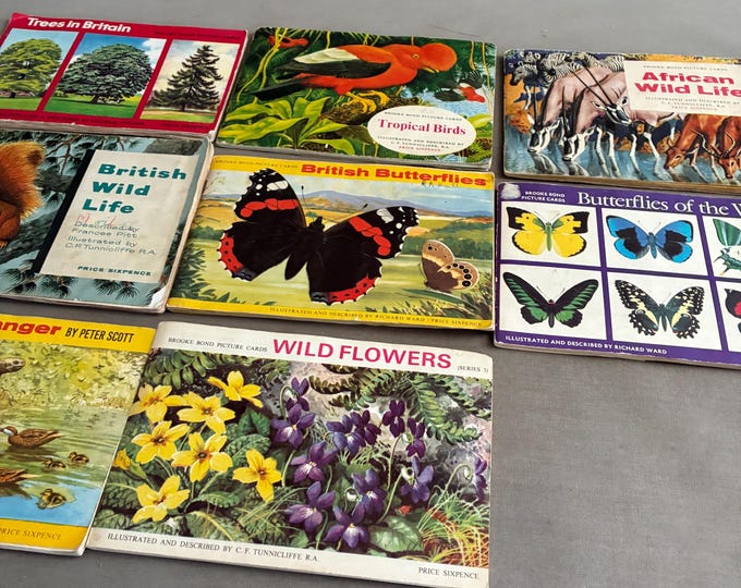 Brooke Bond picture card albums x 8