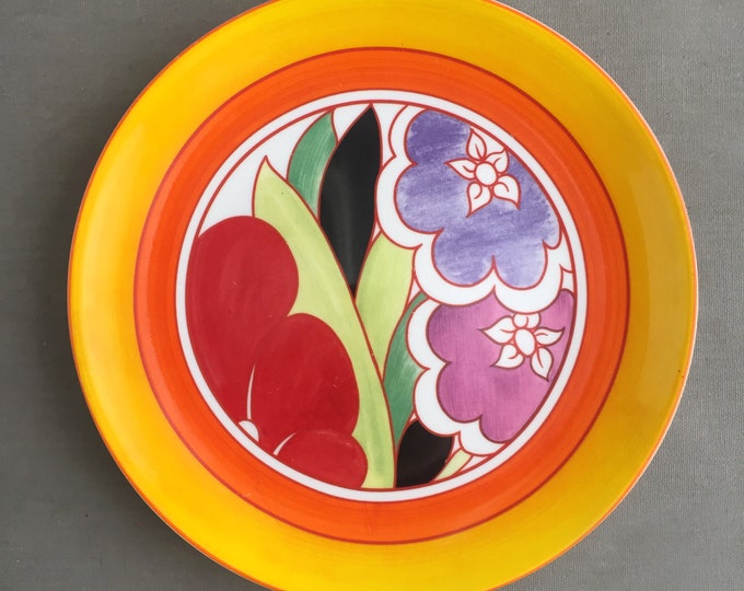 Clarice Cliff by wedgwood gardenia wall plate