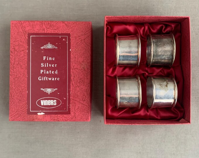 Viners silver plated  napkin rings x 4