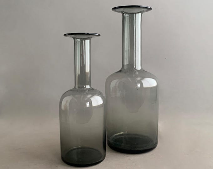 Holmegaard grey gul vase pair
