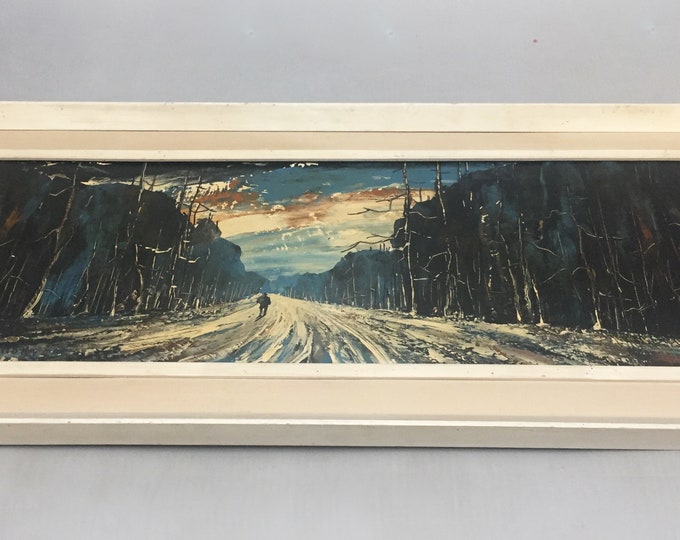 Long Lane in Winter (Caistor Norfolk) an original oil painting by Edward Elliot