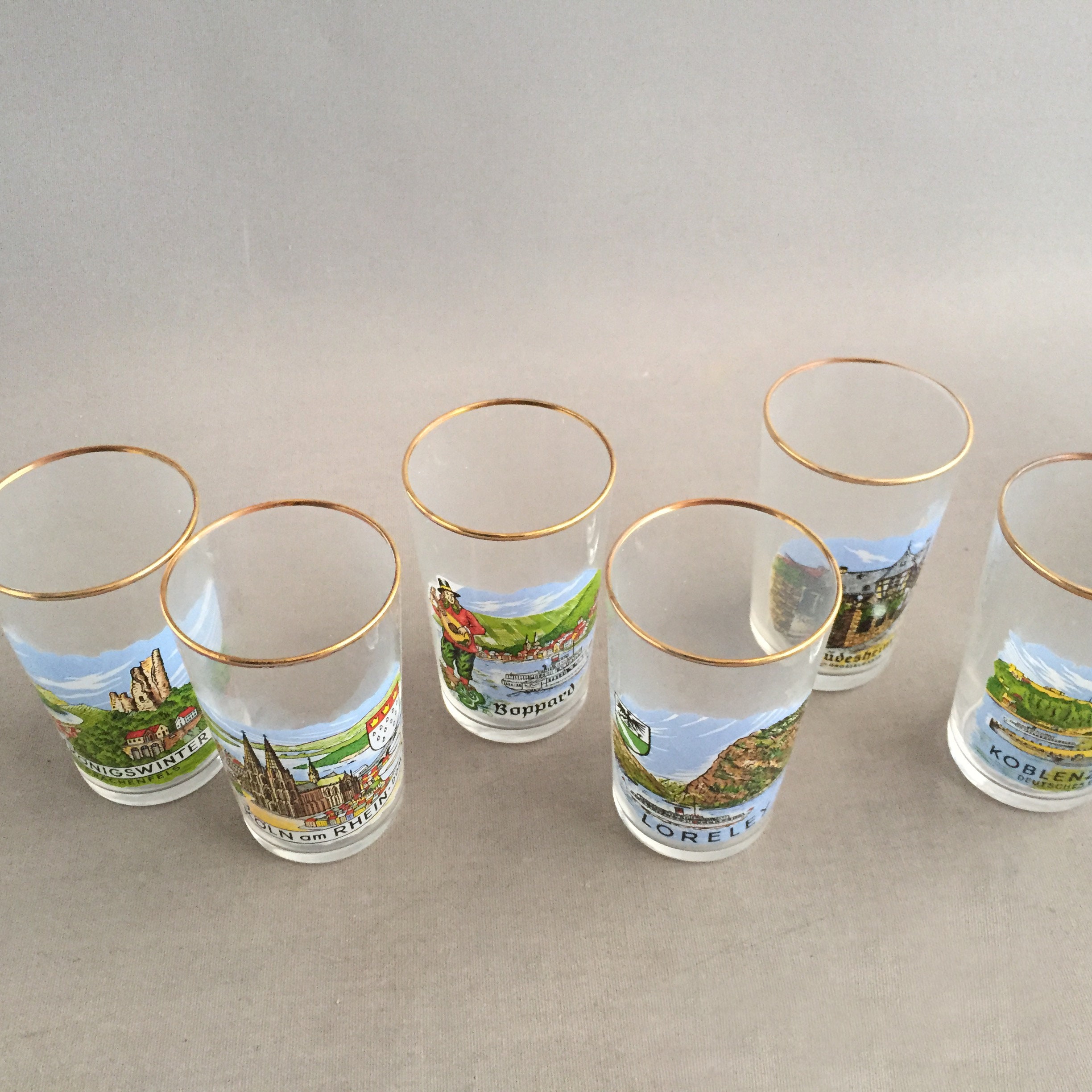 1960s german shot glasses