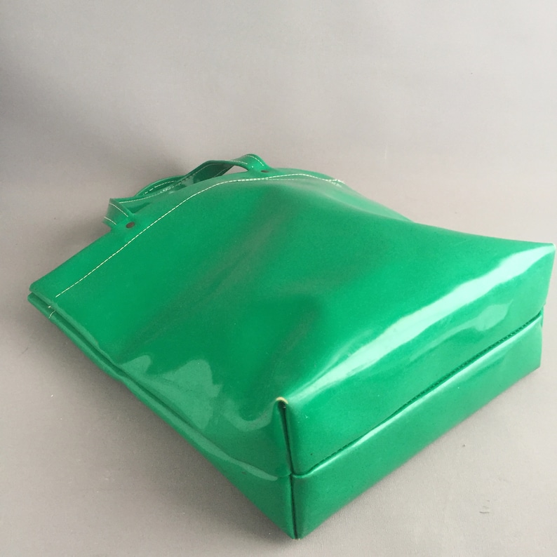1960s patent pvc tote bag