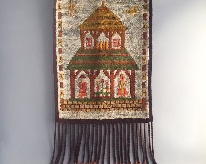 Retro wool wall hanging