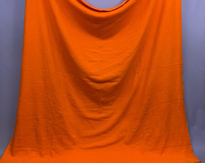 Pure Merino wool bright orange blanket