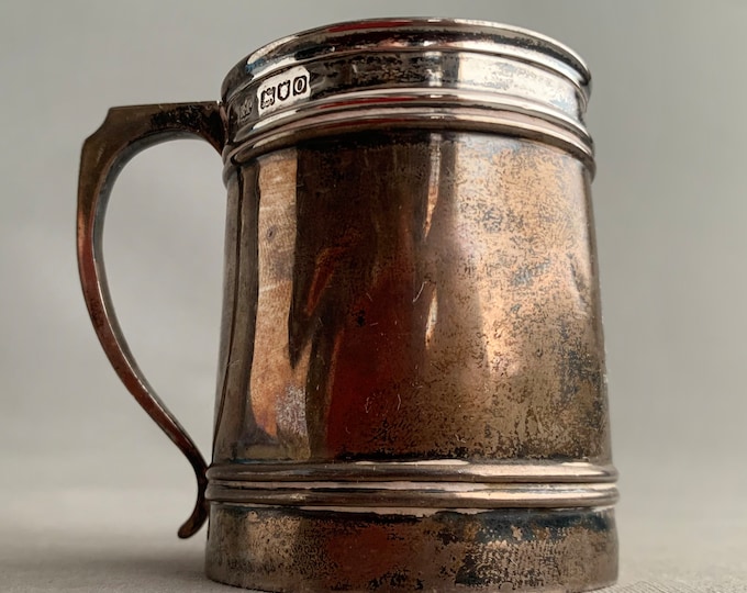 Antique Sterling silver christening cup date stamped 1909