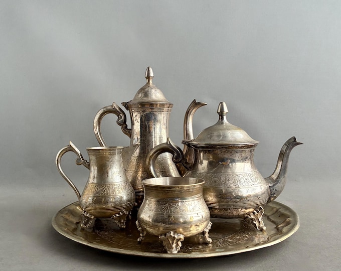 silver plated antique set