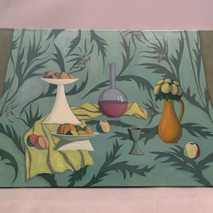modernist still life oil painting