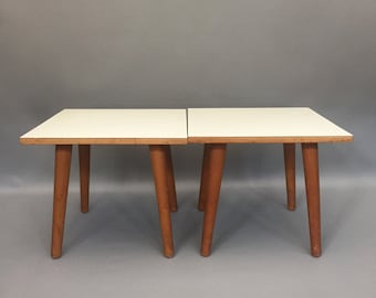 Tavolini laterali/tavolino da caffè con piano in formica anni '60