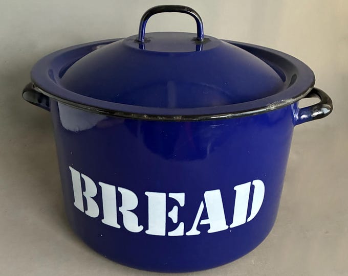 vintage enamelware bread bin 1970s habitat