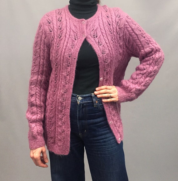 hand knitted mohair cardigan - image 4