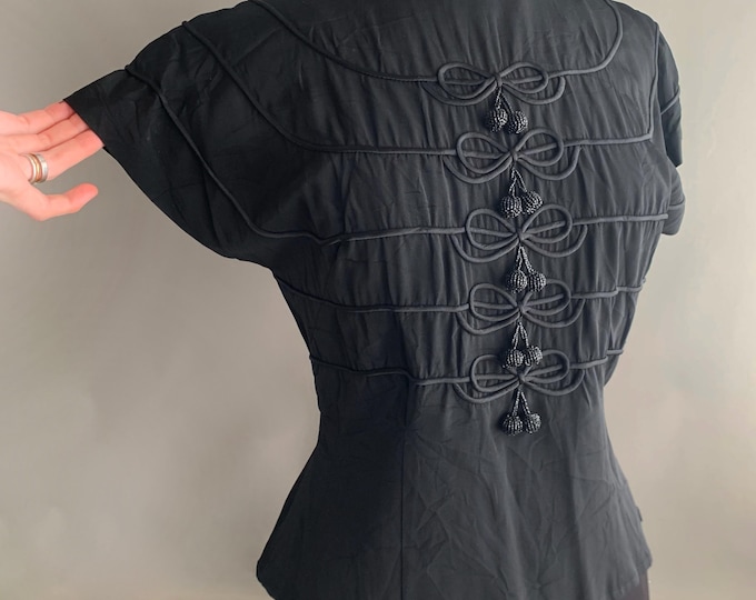 1940s blouse with bead details by Embassy creations the blouse of distinction Marshall Field & Company true vintage