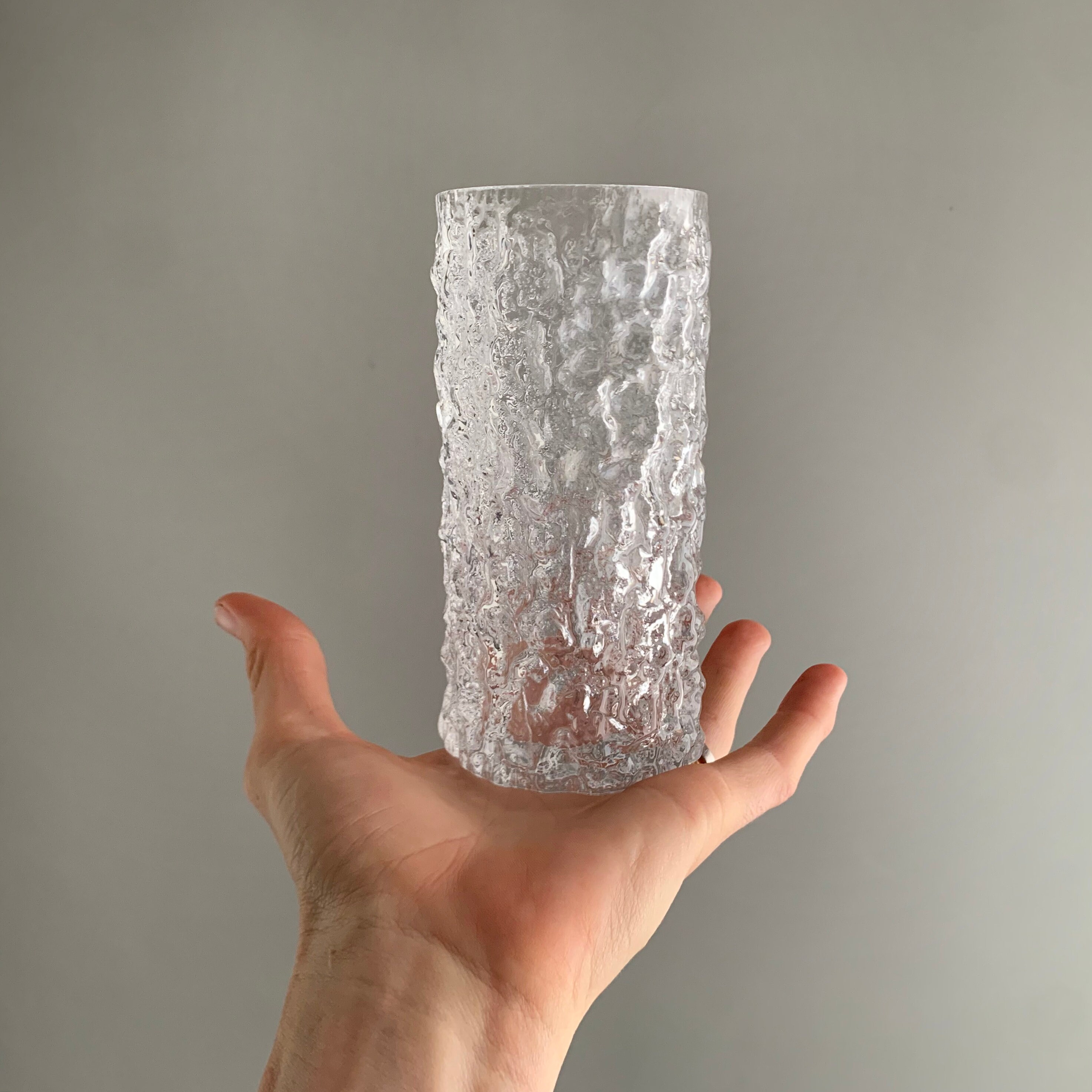 A Geoffrey Baxter Whitefriars Flint FLC Bark High Ball Glass