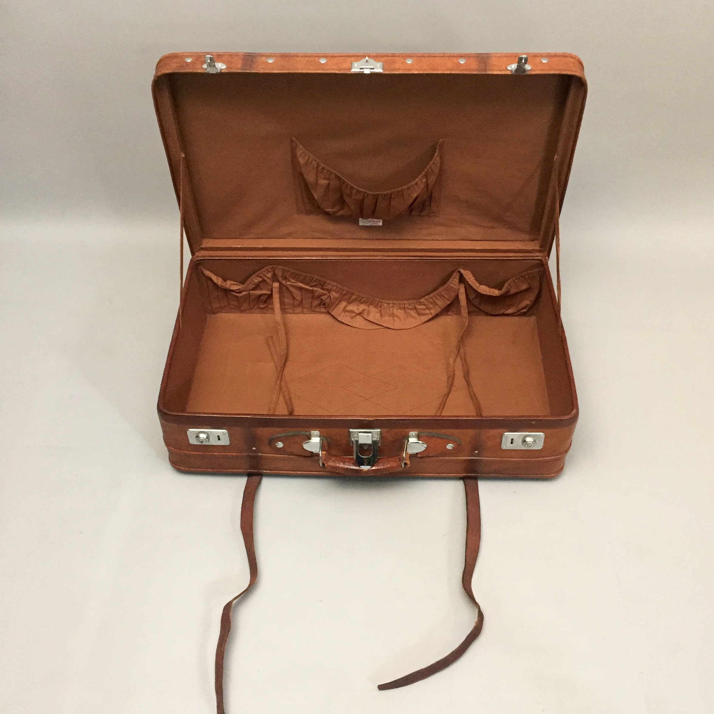 large leather suitcase