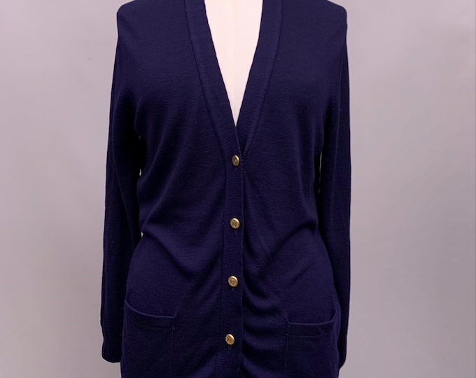Aquascutum merino wool cardigan uk size 10/12