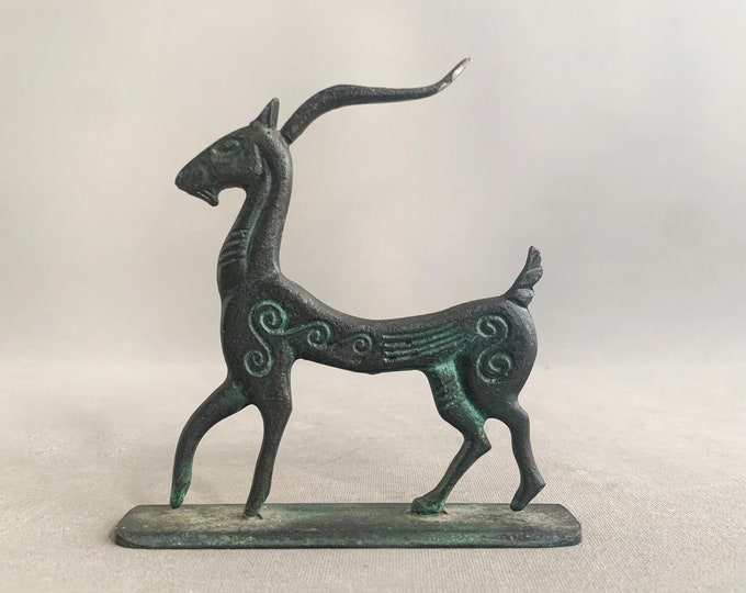 little bronze goat greek statue