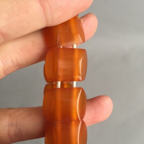 Vintage Honey Bakelite Stretch Bracelet: 1950s Tr… - image 3