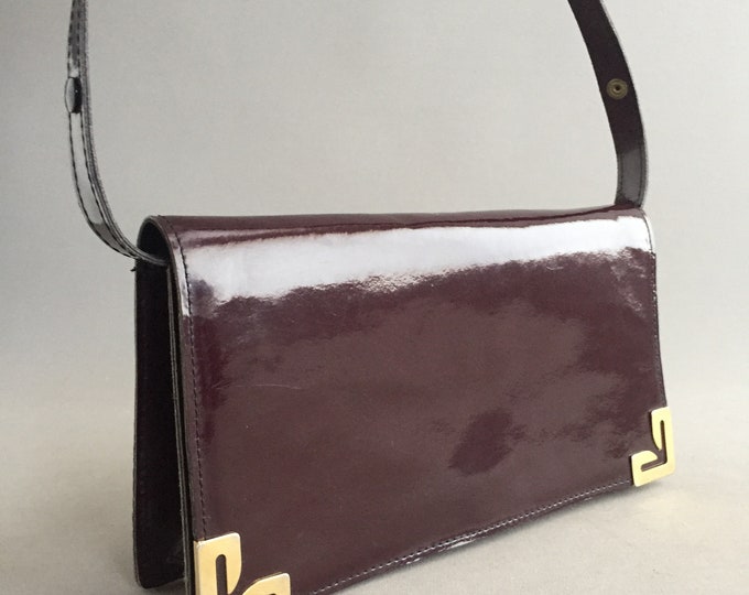 1970s patent leather handbag