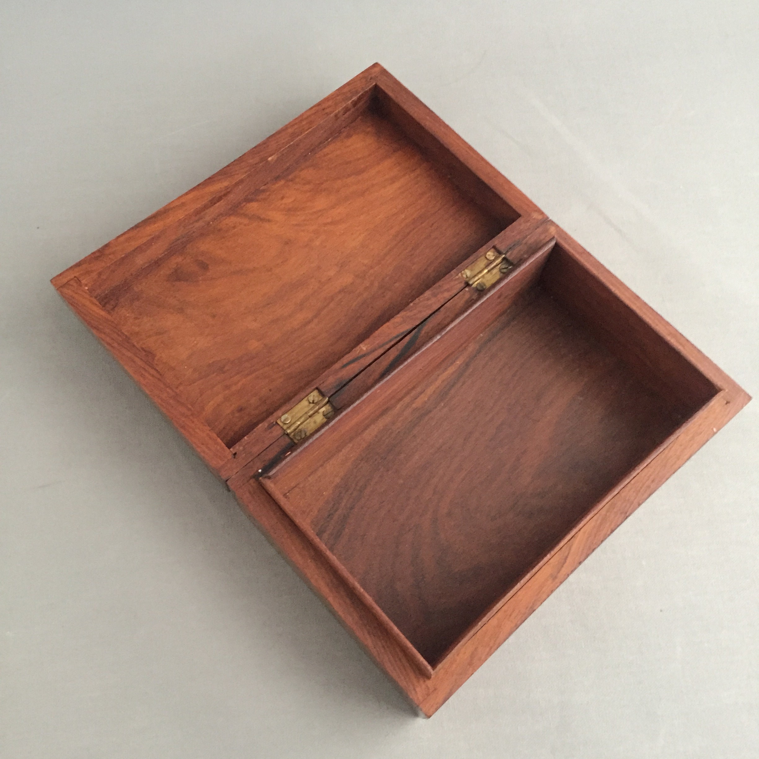 brass inlayed teak box